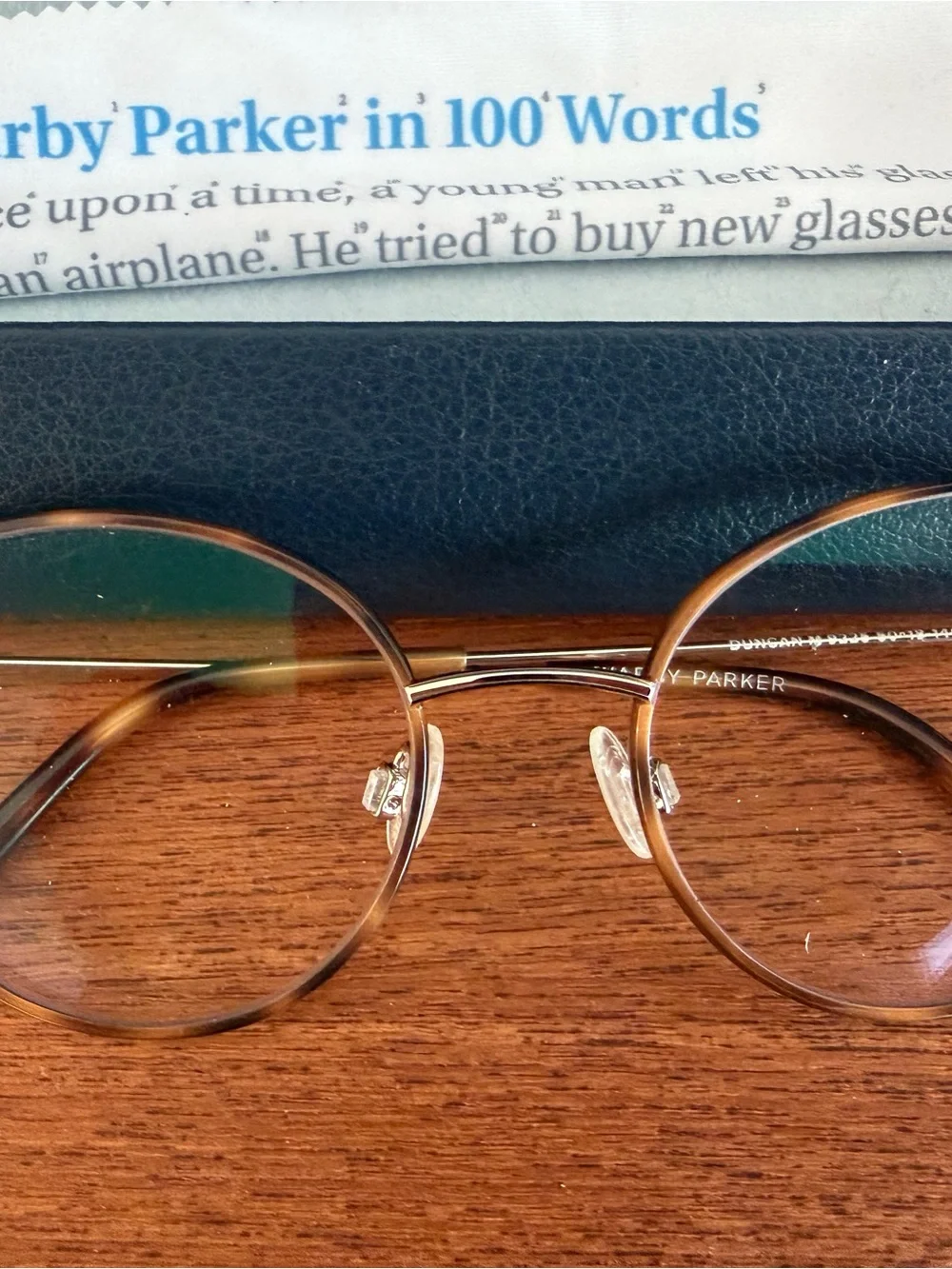 Warby Parker Duncan W 9225 Oak Barrel w/ Riesling 50-18-140 Metal Frames EUC
